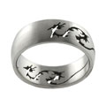 Stainless Steel Laser Engraved Dragon Fashion Ring