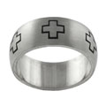 Stainless Steel Cross Ring