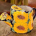 Golden Flowers Watering Pot (Mexico)