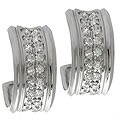 Maddy Emerson 'Lara' Semi Hoop CZ Earrings