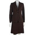 Larry Levine Signature Women's 3-piece Mocha Suit Set