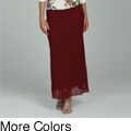 Adi Designs J-California Solid Long Chiffon Skirt