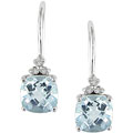 10k White Gold Sky Blue Topaz Hook Earrings