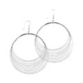 Silvertone Contemporary Hoop Earrings
