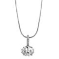 Silvertone Clear CZ Drop Pendant