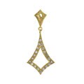 Goldtone Contemporary CZ Drop Necklace