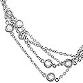 Sterling Silver Clear CZ By the Yard 60-inch Necklace