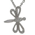 Sterling Silver Good Karma CZ Dragonfly Necklace