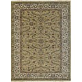 Hand-knotted Rapti Gold/Ivory Wool Rug (5'6 x 8'6)
