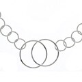 Sterling Silver Round Open Link Necklace