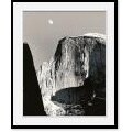 Ansel Adams Moon Over Half Dome Framed Art Print