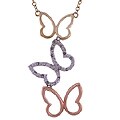 10k Gold 1/10ct TDW Diamond Butterfly Necklace (I, I3)