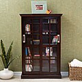 Espresso Sliding Door Media Storage Cabinet