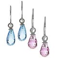 Silver Briolette Topaz Wire Earrings