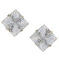 14k Yellow Gold CZ Stud Earrings (6 mm)