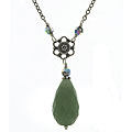 Sterling Silver and Green Aventurine Necklace