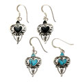 Sterling Silver Heart Shape Earrings (China)
