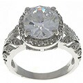 Sterling Silver Oval Cubic Zirconia Ring