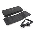 Joseph Abboud Black Tie Cummerbund and Tie Set