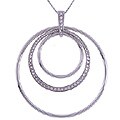14k White Gold Multi Circle Necklace