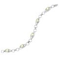 Armadani Silver 1/10ct TDW Diamond Quartz Bracelet