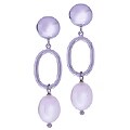 14k White Gold with Pearl Earrings