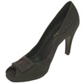 BCBGirls Jacquard Fabric Peep Toe Pumps