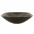 Brown Tempered Glass Vessel Sink