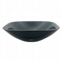 BlackTempered Glass Vessel Lavatory Sink