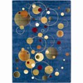Machine-made Motions Blue Rug (7'9 x 10'10)