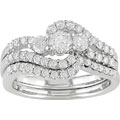 14k White Gold 1ct TDW Diamond Wedding Ring Set (G-I, SI2-I1)