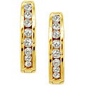 10k Yellow Gold 1/4ct Diamond Hoop Earrings ( K-L, I3 )