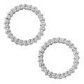 14k White Gold 1/4ct TDW Diamond Circle Earrings (H-I,I1)