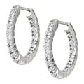 14k Gold 1/4ct TDW Diamond Inside-out Hoop Earrings (J-K, I2)