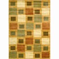 Machine-made Motions Gold Rug (5'3 Round)