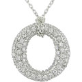 Sterling Silver Cubic Zirconia 'O' Pendant