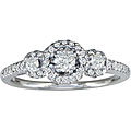 14k White Gold 1/2ct TDW Round Diamond Ring (G-H/ I1)