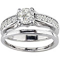 14k White Gold 1/2ct TDW Diamond Bridal Ring Set (I, I1)