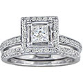 14K White Gold 1ct TDW Princess Diamond Bridal Ring Set (G-H, I1)