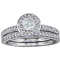 14k White Gold 1/2ct TDW Diamond Bridal Ring Set (G-H/ I1)