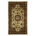 Hand-tufted Classic Kerman Ivory Wool Runner (2'3 x 4')