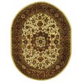 Hand-tufted Classic Kerman Wool Rug (7'6 x 9'6 Oval)