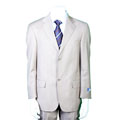 Zanetti I Deal Brown Suit with Yellow and White Stripes Suit