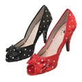 Adi Designs 1/2 Collection Polka Dot Peep Toe Pumps