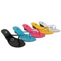 Adi Designs 1/2 Collection Patent Wedge Sandals
