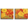 Poppy Garden by Jean Stretched Canvas Art Set