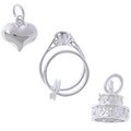 Sterling Silver Wedding Charms Set