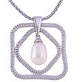 14k White Gold Symmetric Pearl Necklace
