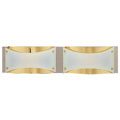 Neo 2-light Halogen Bath Fixture with Brass Finish