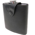 Bass Genuine Leather Stainless Steel 6-ounce Flask